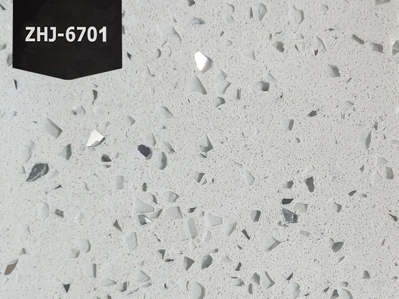 לוח אבן קוורץ נוצץ לבן