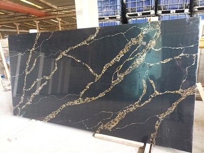 לוח אבן קוורץ זהב שחור חדש